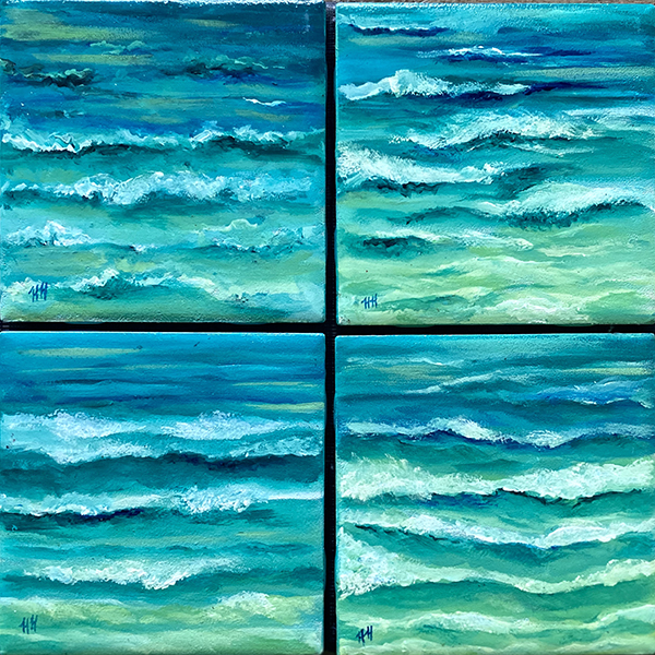 Waves of Delight coaster set by Heather Hodgeman